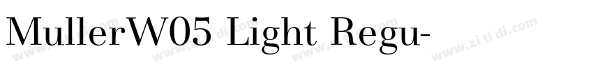 MullerW05 Light Regu字体转换
